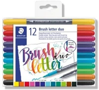 Staedtler COR_TS3004TB12 Ecsetirón készlet, 0,5-0,8/1,0-6,0 mm, kétvégű,  