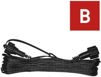 Standard D1ZB01 Hosszabbító kábel sorolható  fényfüzérekhez, fekete, 10 m, kültéri kép