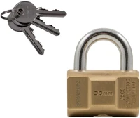 Stanley S742-045 Hengeres tömör sárgaréz lakat, 30 mm, 3 kulcsos kép
