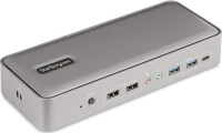 Startech 129UE-USBC-KVM-DOCK Dual-Laptop KVM Dual Monitor Docking Station 10-port 135W USB-C dokkoló kép