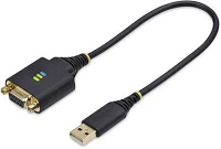 Startech 1P1FFCN-USB-SERIAL Usb-a 2.0 -> serial rs-232 db9 m/f adapter 0.3m fekete null modem kép