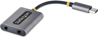 Startech 24-BIT DAC USB-C -> 2db Jack stereo 3,5mm (4pin) M/F adatkábel Direct Attach (DAC) 0 kép