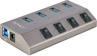 Startech 5G4AIBS-USB-HUB-EU 4-pt usb hub w/on/off switches with individual on/off switches kép