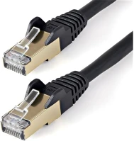 Startech 6ASPAT750CMBK Rj45 cat6a 10gb stp -> rj45 cat6a 10gb stp m/m adatkábel 7.5m fekete kép