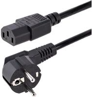 Startech 713E-1M-POWER-CORD Villásdugó cee 7/7 (eu) -> c13 m/f tápkábel 1m fekete 90°/egyenes, 10a kép