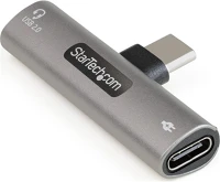 Startech CDP2CAPDM Usb-c -> 2db usb-c m/f adapter szürke audio & charge 60w kép