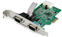Startech DB9 2-PORT 16950 uart serial rs232 db9 2-port pcie x1 bővítőkártya ezüst kép