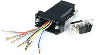 Startech DB9 -&GT Serial db9 -> rj45 m/f adapter modular fekete kép