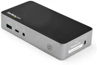 Startech DK30CHHPDEU Dual monitor docking station 8-port 65w usb-c dokkoló fekete-ezüst kép