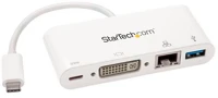 Startech DKT30CDVPD Usb-c adapter multiport dvi dvi-i rj45 usb-a kép