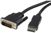 Startech DP2DVIMM6BS Displayport -> dvi-d m/m video jelkábel 1.8m dual link fekete kép