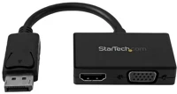 Startech DP2HDVGA Displayport apa - vga + hdmi anya adapter - fekete kép