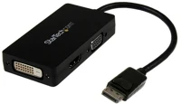 Startech DP2VGDVHD Displayport - vga/dvi-d/hdmi adapterkábel fekete kép