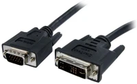 Startech DVIVGAMM2M Dvi - vga (apa - apa) kábel 2m - fekete kép