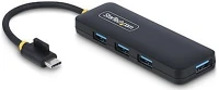 Startech H5C4A-USB-HUB 4-port usb-c hub 5gbps portable powered kép