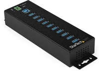 Startech HB30A10AME Industrial 10-portos usb3.0 hub fekete kép
