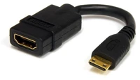 Startech HDACFM5IN Hdmi mini c -> hdmi m/f adapter 0.12m fekete kép