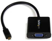 Startech MCHD2VGAE2 Startech MCHD2VGAE2 micro HDMI - VGA (Apa-Anya) Adapterkábel 0.2m Fekete kép