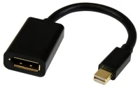Startech MDP2DPMF6IN Displayport mini -> displayport m/f video jelkábel 0.12m fekete kép