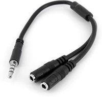 Startech MUYHSMFF Y audio adapter kabel headset splitter, 1x bu, 2x st kép