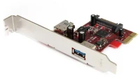Startech PEXUSB3S11 Startech PEXUSB3S11 PCIe - 1 + 1 USB-A Port bővítő kép