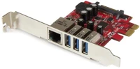 Startech PEXUSB3S3GE Pcie - 3x usb 3.0 - rj45 port bővítő kép