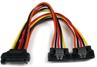 Startech PYO2LSATA Sata apa - 2x sata táp anya kábel 0.15m kép