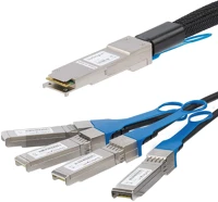 Startech QSFP4SFPPC3M Startech QSFP4SFPPC3M QSFP+ hálózati elosztó kábel 3 m - Fekete kép