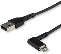 Startech RUSBLTMM1MBR Usb-a 2.0 -> lightning m/m adatkábel 1m fekete egyenes/90° kép