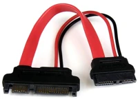 Startech SLSATAADAP6 Sata simline 13pin -> sata f/f adatkábel 0.15m piros kép