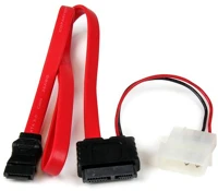 Startech SLSATAF20 Slimline sata anya - lp4 apa - sata anya kábel 0.5m kép