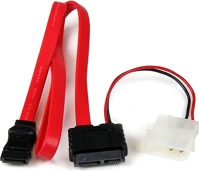 Startech SLSATAF36 Sata molex -> sata slimline f/f adapter 0.9m piros kép