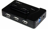 Startech ST7320USBC StarTech ST7320USBC USB 3.0/2.0 HUB (6 port) Fekete kép