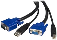 Startech SVUSB2N1_6 Vga usb-a 2.0 -> vga usb-b 2.0 m/f kvm kábel 2m fekete kép