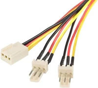 Startech TX3SPLIT12 Power 3pin -> 2db power 3pin m/f tápkábel 0.3m kép