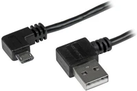 Startech USB2AUB2RA2M Right angle micro-usb - right angle connectors 2m adat/töltőkábel -fekete kép