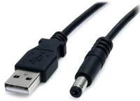 Startech USB2TYPEM2M Usb - type m barrel 5v dc töltőkábel 2m - fekete kép