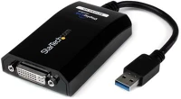 Startech USB32DVIPRO Startech USB 3.0 - DVI / VGA Video Card Multi Monitor összekötő kábel 0.78m - Fekete kép
