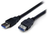 Startech USB3SEXT1MBK Usb-a 3.0 (apa - anya) kábel 1m - fekete kép