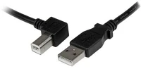 Startech USBAB3ML Left angle b - usb 2.0 adatkábel 3m - fekete kép