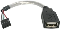 Startech USBMBADAPT Usb-a pinheader 4pin -> usb-a 2.0 f/f adatkábel 0.15m kép