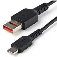 Startech USBSCHAC1M Secure charging usb-a 2.0 -> usb-c m/m töltőkábel 1m fekete kép