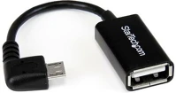 Startech UUSBOTGRA Angled micro usb - usb otg host átalakító 0.127m - fekete kép