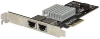 Startech X550AT 10GB/S X550at 10gb/s pcie x4 dual rj45 hálózati adapter low profile kép