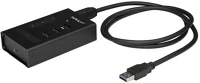Startech.com HB30A3A1CST 4 portos usb 3.0 hub fekete kép