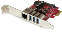 Startech.com PEXUSB3S3GE 3x usb 3.0 + gigabit ethernet bővítő kártya pcie kép
