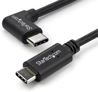 Startech.com USB2CC1MR Usb type-c - usb type-c (hajlított) adat- és töltőkábel 1m fekete kép