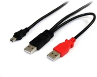 Startech.com USB2HABMY6 Mini usb -> 2 db usb kábel fekete kép