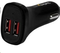 Startech.com USB2PCARBKS 2 portos autós töltő fekete kép