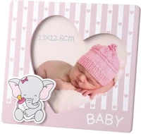 Statovac 706471 Képkeret  woody fa 10 x 15 cm asztali, fekvő pink szív kép